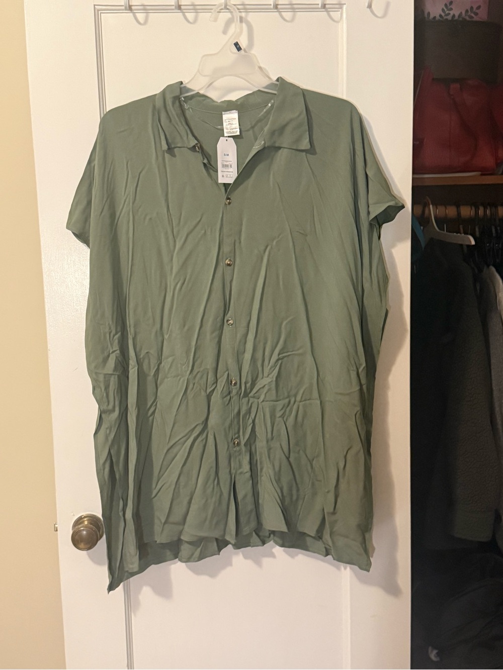 Time and Tru Women's Button-Down Coverup, Sizes S/M